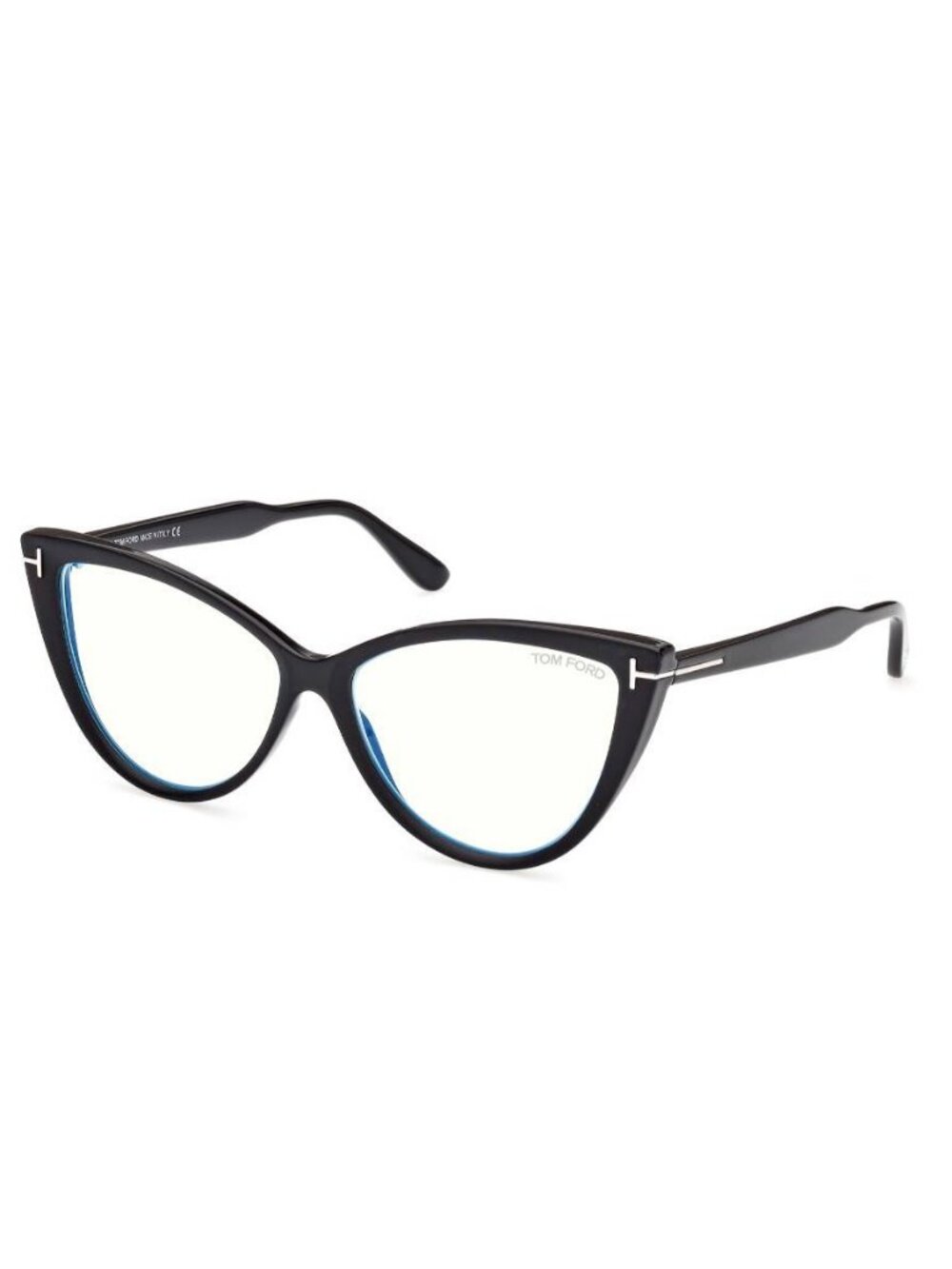 Tom Ford FT5843-B 005 Black Cat Eye Blue Light Glasses